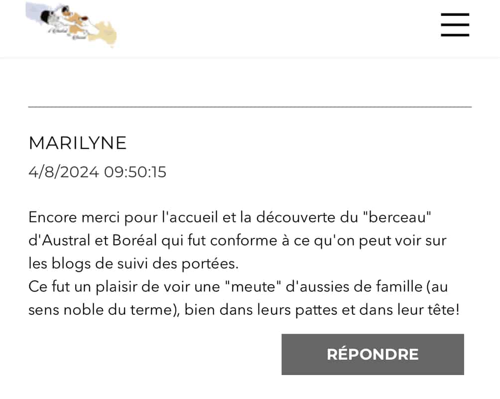 avis élevage berger australien